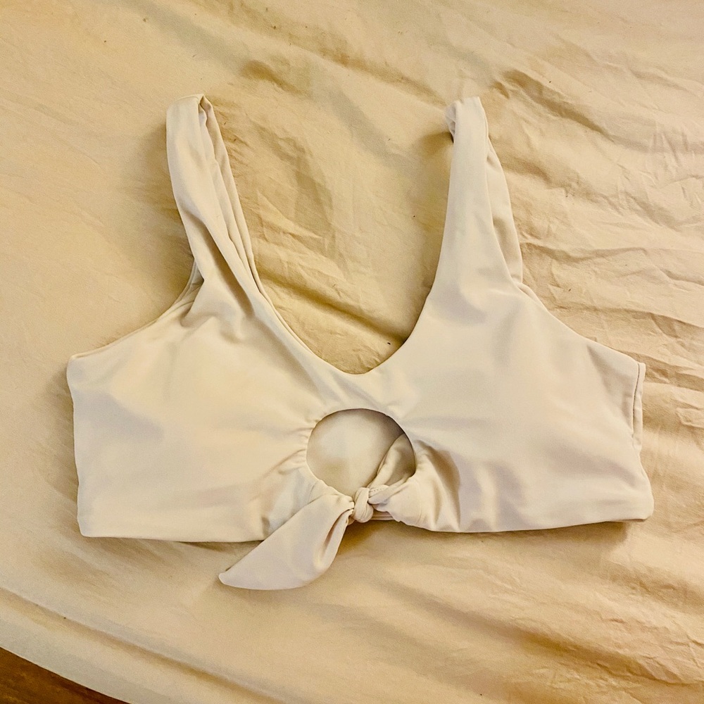 White Cut-Out Bikini Top